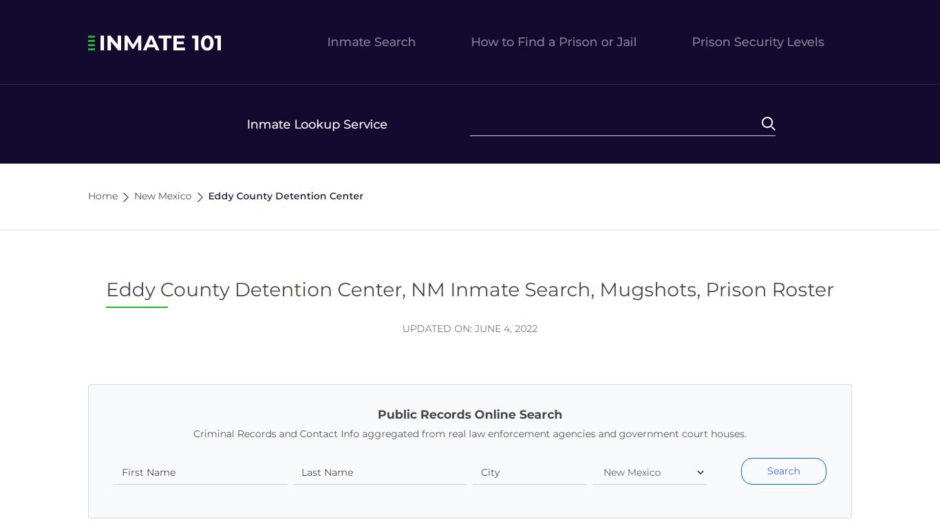 Eddy County Detention Center, NM Inmate Search, Mugshots ...